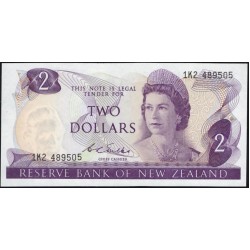 Новая Зеландия 2 доллара 1968-75 год (New Zealand 2 dollars 1968-75) P 164b: UNC 