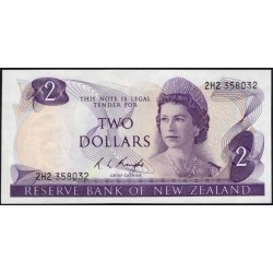 Новая Зеландия 2 доллара 1975-77 год (New Zealand 2 dollars 1975-77) P 164c: UNC 