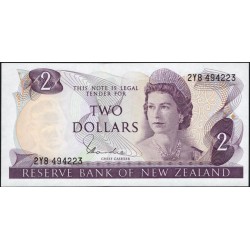 Новая Зеландия 2 доллара 1977-81 год (New Zealand 2 dollars 1977-81) P 164d: UNC 
