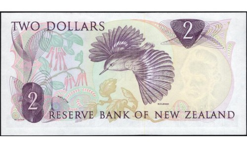 Новая Зеландия 2 доллара 1977-81 год (New Zealand 2 dollars 1977-81) P 164d: UNC 