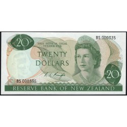 Новая Зеландия 20 долларов 1975-77 год (New Zealand 20 dollars 1975-77) P 167c: UNC