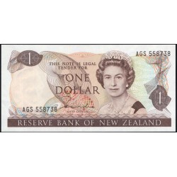 Новая Зеландия 1 доллар 1981-85 год (New Zealand 1 dollar 1981-85) P 169a: UNC