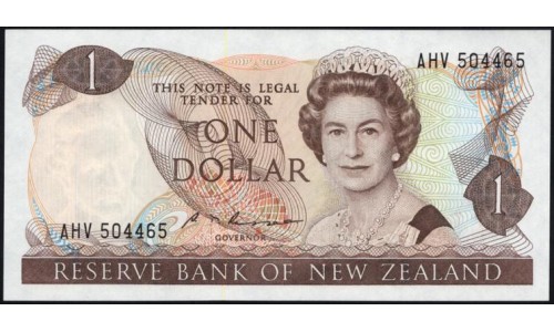 Новая Зеландия 1 доллар 1985-89 год (New Zealand 1 dollar 1985-89) P 169b: UNC