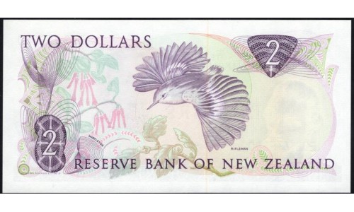 Новая Зеландия 2 доллара 1981-85 год (New Zealand 2 dollars 1981-85) P 170a: UNC