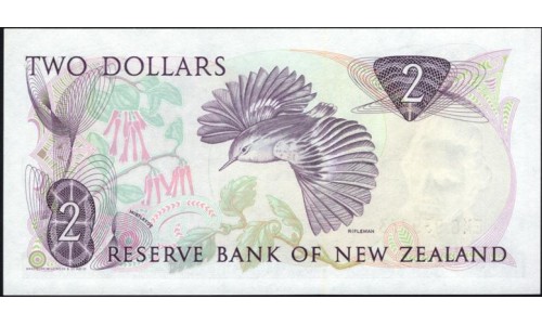 Новая Зеландия 2 доллара 1985-89 год (New Zealand 2 dollars 1985-89) P 170b: UNC