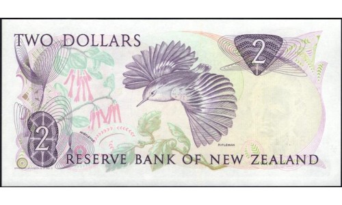 Новая Зеландия 2 доллара 1989-92 год (New Zealand 2 dollars 1989-92) P 170c: UNC