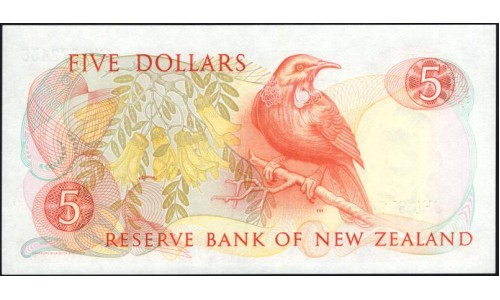 Новая Зеландия 5 долларов 1989-92 год (New Zealand 5 dollars 1989-92) P 171c: UNC