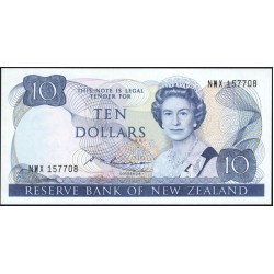 Новая Зеландия 10 долларов 1985-89 год (New Zealand 10 dollars 1985-89) P 172b: UNC