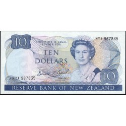 Новая Зеландия 10 долларов 1989-92 год (New Zealand 10 dollars 1989-92) P 172c: UNC