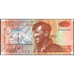 Новая Зеландия 5 долларов 1992 год (New Zealand 5 dollars 1992) P 177a: UNC