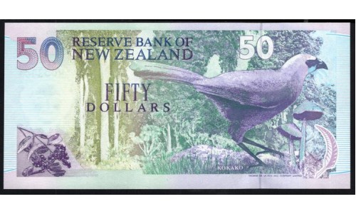 Новая Зеландия 50 долларов 1992 год, Короткий Номер AB 000541 (New Zealand 50 dollars 1992) P 180a: UNC