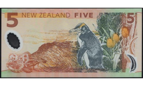 Новая Зеландия 5 долларов 2006 год, полимер пластик, серия CF (New Zealand 5 dollars 2006, Polymer plastic) P 185b : UNC
