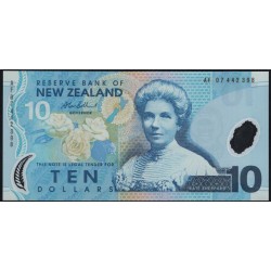 Новая Зеландия 10 долларов 2007 год, полимер пластик (New Zealand 10 dollars 2007, Polymer plastic) P 186b: UNC