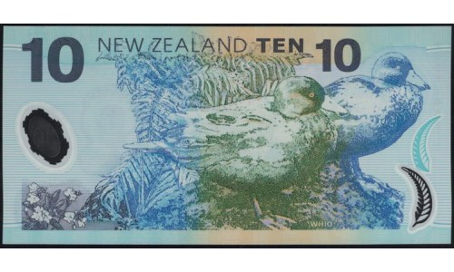 Новая Зеландия 10 долларов 2006 год, полимер пластик (New Zealand 10 dollars 2006, Polymer plastic) P 186b : UNC