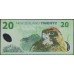 Новая Зеландия 20 долларов 2006 год, полимер пластик (New Zealand 20 dollars 2006, Polymer plastic) P 187b: UNC