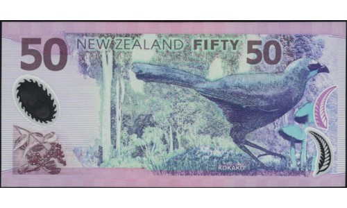 Новая Зеландия 50 долларов 1999 год, полимер пластик, серия AL (New Zealand 50 dollars 1999, Polymer plastic) P 188a : UNC