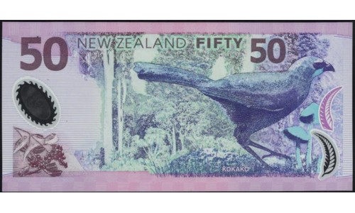 Новая Зеландия 50 долларов 1999 год, полимер пластик, серия BC (New Zealand 50 dollars 1999, Polymer plastic) P 188a : UNC