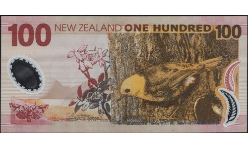 Новая Зеландия 100 долларов 2006 год, полимер пластик, серия AD (New Zealand 100 dollars 2006, Polymer plastic) P 189b : UNC