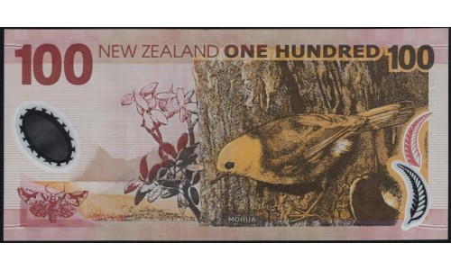 Новая Зеландия 100 долларов 2008 год, полимер пластик, серия AF (New Zealand 100 dollars 2008, Polymer plastic) P 189b : UNC