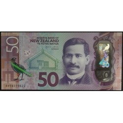 Новая Зеландия 50 долларов 2016 год, полимер пластик (New Zealand 50 dollars 2016, Polymer plastic) P 194 : UNC
