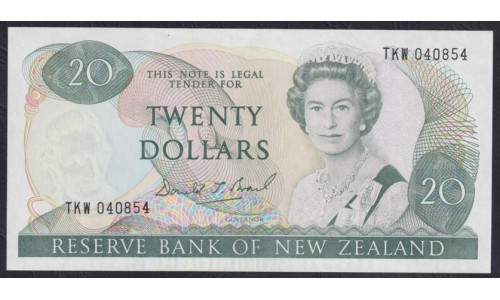 Новая Зеландия 20 долларов 1989-92 (New Zealand 20 dollars 1989-92) P 173c : UNC