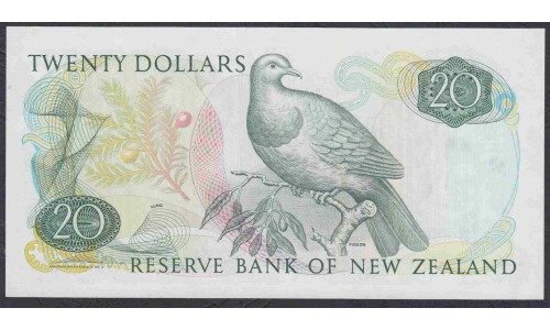 Новая Зеландия 20 долларов 1985-89 год, НИЗКИЙ НОМЕР!!!(New Zealand 20 dollars 1985-89) P 173b: UNC