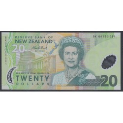 Новая Зеландия 20 долларов 2004 год, полимер пластик (New Zealand 20 dollars 2004, Polymer plastic) P 187b: UNC