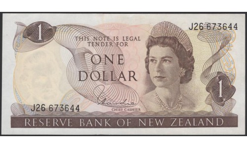 Новая Зеландия 1 доллар (1967-81) (New Zealand 1 dollar (1967-81)) P 163d : UNC-