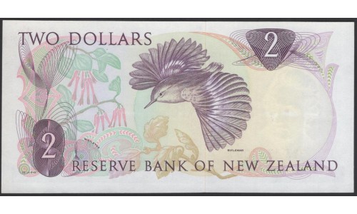 Новая Зеландия 2 доллара 1977-81, ЗАМЕЩЕНИЕ (New Zealand 2 dollars 1977-81, REPLACEMENT) P 164d(r) : UNC