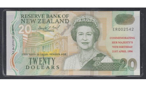 Новая Зеландия 20 долларов 1996 год, РАРИТЕТ!!! (New Zealand 20 dollars 1996) P 184: UNC
