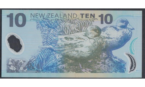 Новая Зеландия 10 долларов 1999 год, полимер пластик, Серия АА (New Zealand 10 dollars 1999, Polymer plastic) P 186a: UNC