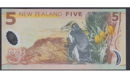 Новая Зеландия 5 долларов 2003 год, полимер пластик, серия АL (New Zealand 5 dollars 2003, Polymer plastic) P 185b: UNC