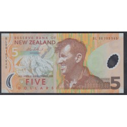 Новая Зеландия 5 долларов 2006 год, полимер пластик, серия BL & CF (New Zealand 5 dollars 2006, Polymer plastic) P 185b: UNC