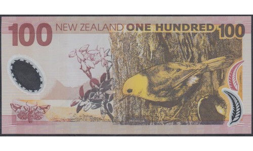 Новая Зеландия 100 долларов 1999 год, полимер пластик, Стартовая серия AA (New Zealand 100 dollars 2005, Polymer plastic) P 189a: UNC