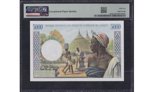 Нигер 5000 франков (1961-65) (NIGER 5000 francs (1961-65) P 604Hm : aUNC PMG 55 EPQ