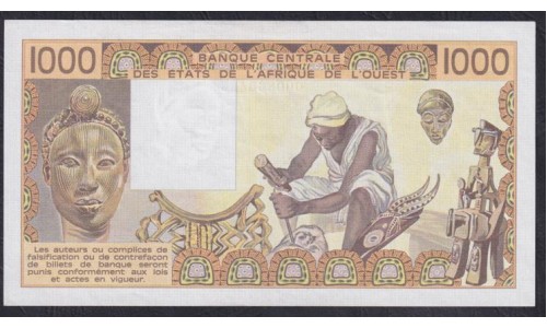 Нигер 1000 франков 1981 года, 810665. Нечастые (NIGER 1000 francs 1981) P 607Hb: UNC