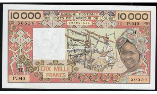 Нигер 10000 франков (1977-1992) (NIGER 10000 francs (1977-1992)) P 609Hi : UNC
