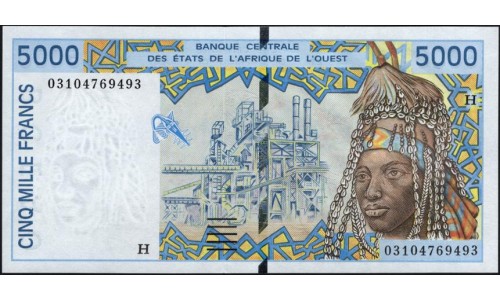 Нигер 5000 франков 2003 (NIGER 5000 francs 2003) P 613Hl : UNC