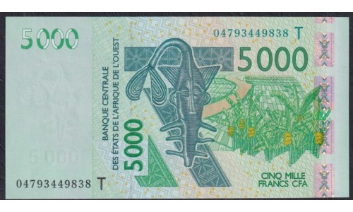 Того 5000 франков 2004 года (TOGO 5000 francs 2004) P 817Tb: UNC