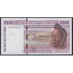 Нигер 2500 франков 1994 года, 9427624941, РЕДКОСТЬ!!! (NIGER 2500 francs 1994) P 612Hc: UNC