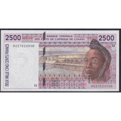 Нигер 2500 франков 1994 года, 9427624950, РЕДКОСТЬ!!! (NIGER 2500 francs 1994) P 612Hc: UNC