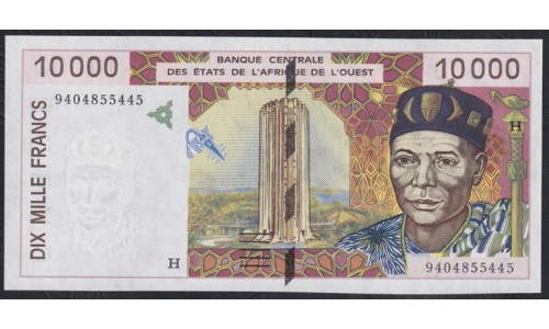 Нигер 10000 франков 1994 год, 9404855445 (NIGER 10000 francs 1995) P 614Hb: UNC