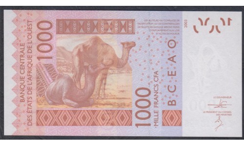 Нигер 1000 франков 2014 (NIGER 1000 francs 2014) P 615Hn: UNC