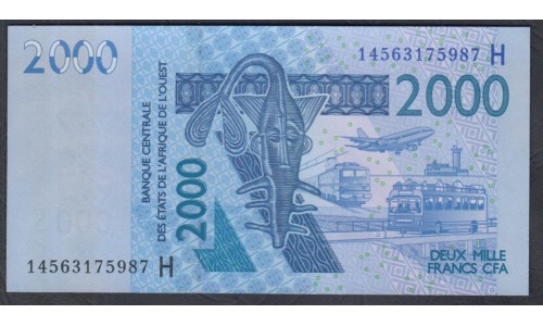 Нигер 2000 франков 2014 (NIGER 2000 francs 2014) P 616Hn: UNC