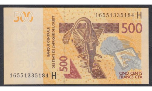 Нигер 500 франков 2016 (NIGER 500 francs 2016) P 619He: UNC