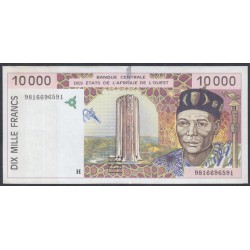Нигер 10000 франков 1998 (NIGER 10000 francs 1998) P 614Hf: aUNC/UNC--