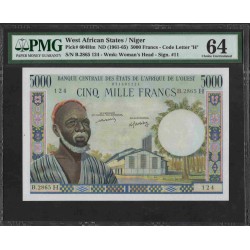 Нигер 5000 франков (1961-65) (NIGER 5000 francs (1961-65) P 604Hm : UNC PMG 64
