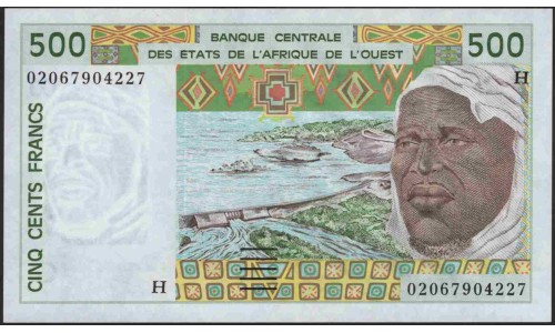 Нигер 500 франков 2002 (NIGER 500 francs 2002) P 610Hm : UNC