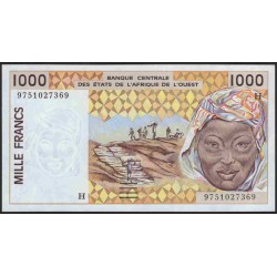 Нигер 1000 франков 1997 (NIGER 1000 francs 1997) P 611Hg : UNC