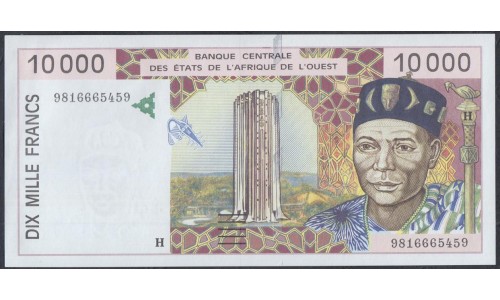 Нигер 10000 франков 1998 (NIGER 10000 francs 1998) P 614Hf: UNC